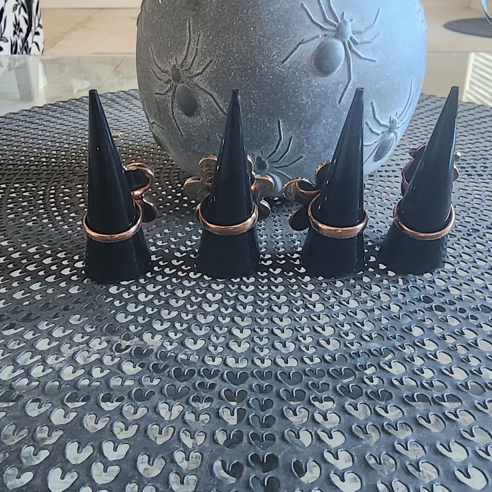 Copper Adjustable Kingman Turquoise Ring - image 4